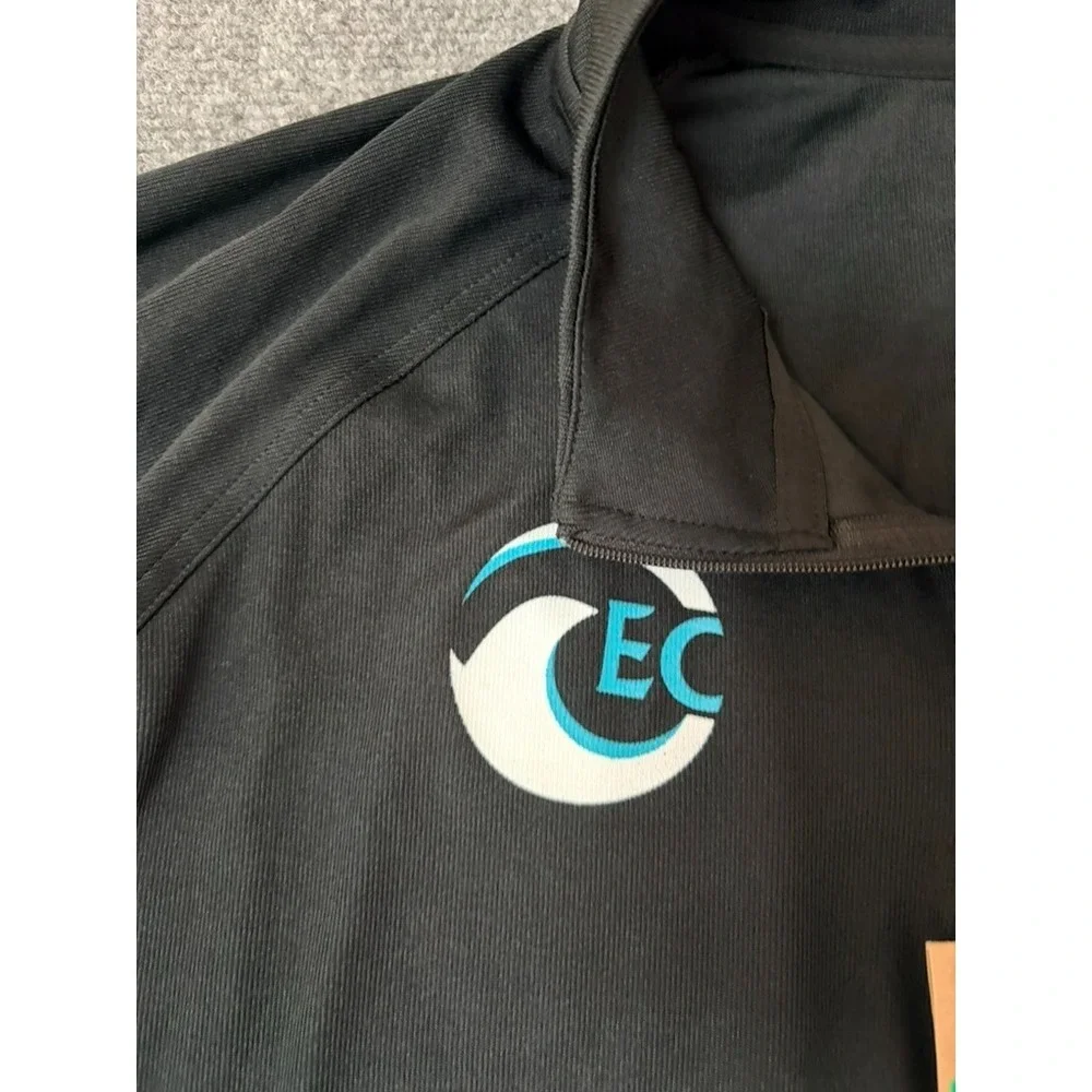 NWT Nike Dri-FIT Men's Black 1/4 Zip Golf Pullover Size L  W/Eckerd College Logo